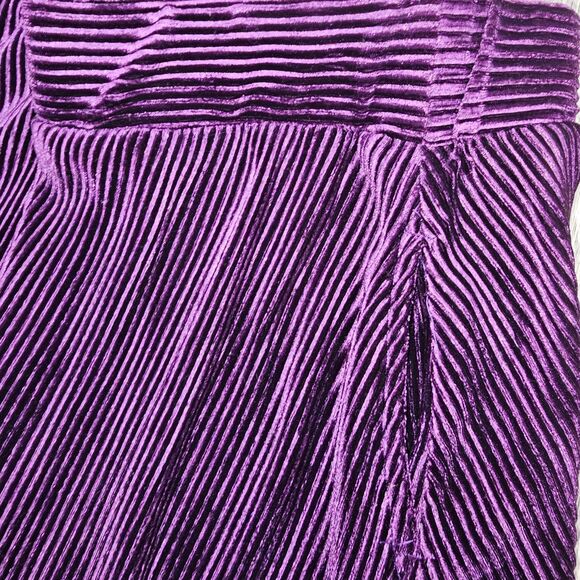 Benancy Purple Velvet Pleated Skirt 2X NWT Holiday Party Going Out Plus Size - Picture 3 of 7
